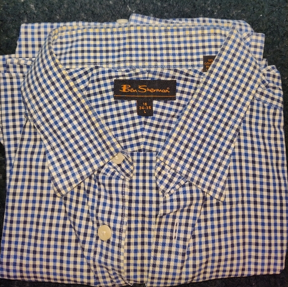 Ben Sherman Long Sleeve Button Down Gingham - Picture 14 of 14